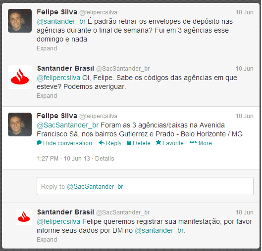 Twitter Banco Santander